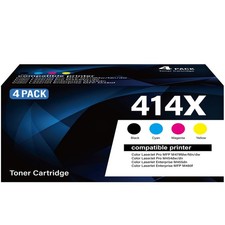 ** NEW HP Toner | 414X / 414A | Black/Color | With Chips | Compatible | 4-Pack picture