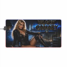 PC Gamer Desk Mat Black Canary RGB LED Mouse Pad Gaming Playmat Room Decor picture