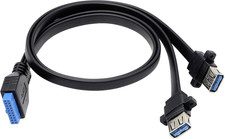 USB 3.0 Front Panel Cable Motherboard 19/20Pin Cable to USB Female picture