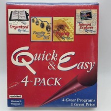 Quick & Easy 4-Pack Family Ties Organized Typing Internet Explorer Vintage 1996 picture