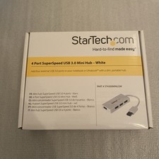 StarTech Portable 4 Port SuperSpeed Mini USB 3.0 Hub - White picture