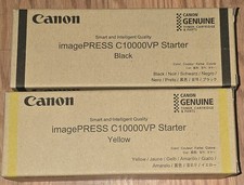 2 Genuine Canon Black, Yellow Starter 8537B001. 8534B001-iPRESS C10000VP. Deal  picture