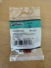 Panduit CJ5E88TRD Mini-Com Cat5e TX-5e Modular Jack, Red ~ Box Of 25 picture