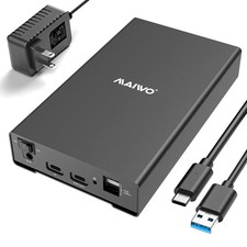 MAIWO External Hard Drive Enclosure for 2.5 3.5 inch SATA SSD HDD, USB C 3.1... picture