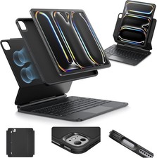 ESR Rebound 360 iPad Pro 13 M4 M5 2024 2025 Keyboard Case Trackpad Stand Black picture