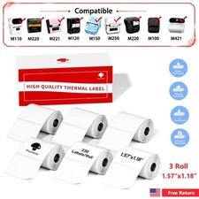 6 Rolls 40x30mm Phomemo Labels Waterproof Self-Adhesive  for M110/M100 Printer picture
