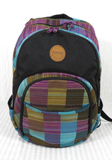 Dakine Plaid Canvas Laptop Backpack. Purple, Turquoise, Olive Green. EVE 28L picture