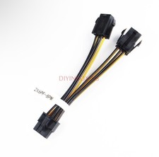 4 Pack of PCI-e 8 Pin Male to Dual 6 Pin Female Power Adapter Splitter Cable picture