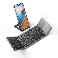 Samsers Foldable Bluetooth Keyboard with Touchpad W/Stand Holder, Rechargeable picture