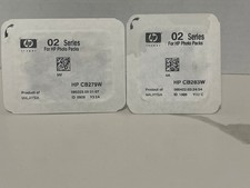 HP 02 Series Ink Cartridges CB279W CB283W Genuine OEM New Sealed Lot of 2 picture