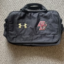 Under Armour Laptop Document Bag.  And Pockets. Black BC College Logo picture
