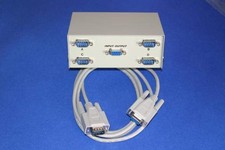 4-Way Serial Switch Box 4 DB9-Male to 1 DB9-Female ABCD with FREE Cable picture