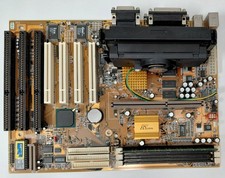 PCChips M750 Dual Slot 1 ISA Retro Motherboard + 1x Pentium III 500MHz + 64MB RAM picture