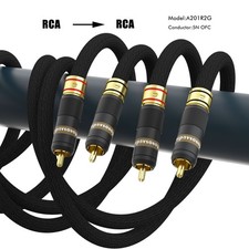 Pair HiFi Silver Plated Interconnect Cable Audio OFC Copper RCA/XLR Signal Cable picture