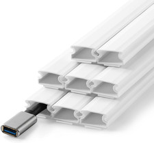 136In Cord Hider for Wall Mount TV, White Wire Covers for 1 Mini Cords, picture