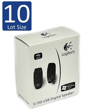Lot of 10 NEW Logitech S-150 USB Stereo Digital Speakers 980-000028 - Black picture