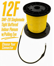 12 Fiber Indoor/Outdoor Singlemode Distribution Plenum Preterm Assembly USA Made picture