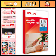 300gsm Double-Sided Glossy Photo Paper 80LB 100 Sheets 8.5x11