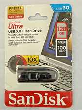 Brand New SanDisk Ultra 128GB USB 3.0 Flash Drive Black picture