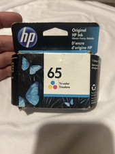 HP N9K01AN 65 Ink Cartridge - Tri-Color | Genuine Sealed Exp 2022 Sealed picture