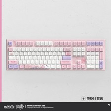 Honkai Impact 3 Elysia Keyboard Mechanical Kailh BOX White Glacier Pandas Gift picture