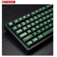 Keycaps Set 142 Keys PBT Doubleshot RSA Profile Dark Green Translucent Keyboard picture