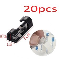 20Pcs Cable Clips Self-Adhesive Cord Management Wire Holder Organizer Clamp US picture