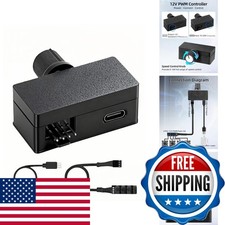 GELRHONR PC Fan Controller 12V 4Pin PWM USB C 4 Way Splitter Hub 8W picture