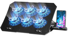 6 Fan USB Cooler Laptop Cooling Pad Stand Quiet LED Light Radiator PC Notebook picture