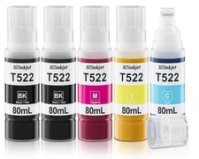 522 Ink Refill Bottles (5-Pack) Compatible Ink Cartridge Bottle Replacement picture