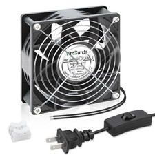 AmRunJe EC Muffin Axial Fan with Plug 120mm x 38 mm High Airflow AC Cooling F... picture