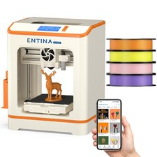 Entina Tina2C Mini 3D Printer Bundle for Kids & Beginners,  4-Color PLA Filament picture