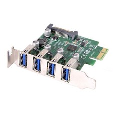 4 Port PCI-1X to 4 USB 3.0 HUB PCI Express Expansion Card Adapter with 80/120... picture