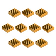 10Pcs 14x14x6mm Heatsink Aluminum Radiator Heat Sink Cooling Gold picture