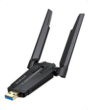 BrosTrend AXE5400 WiFi 6E USB Measuring 3.62 × 2.28 × 3.66 inches, Black  picture
