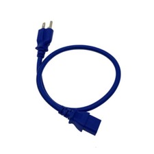 BLUE 2 FT COMPUTER POWER SUPPLY AC CORD CABLE WIRE FOR HP DELL ACER DESKTOP PC picture