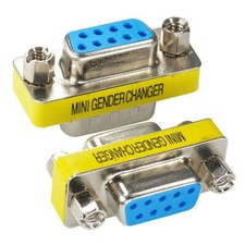 9 Pin Female/Female Cable Gender Changer Adapter Connector Plug (2 Pcs) picture