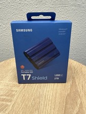Brand New Samsung T7 Shield 2TB USB-C Portable External SSD - Blue (MU-PE2T0R) picture