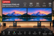 Lenovo ThinkVision P24Q-40 23.8” QHD Monitors — 2-Pack — Brand New Sealed Bogo picture