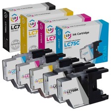 LD For Brother LC75 5pk HY Ink LC75BK LC75C LC75M LC75Y MFCJ280W MFCJ425W picture