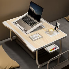 Portable Foldable Laptop Bed Table Tray Desk w Cup Holder & Tablet Slot picture