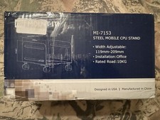 Mount-It MI-7153 Steel Mobile CPU Stand Adjustable Office 10KG, Open Box New picture