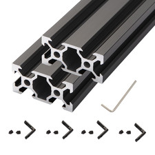 2Pcs 350Mm V Slot 2040 Aluminum Extrusion European Standard Anodized Black Linea picture