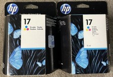 2 Genuine Original Factory Sealed HP  17 C6625AN Color Inkjet Cartridges 2022 picture