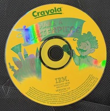 Vintage 1998 Crayola Make a Masterpiece IBM Windows Mac CD-ROM Software Disc picture