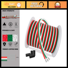 100ft 3 Pin Extension Cable 22AWG Stranded Tinned Copper Wire for LED Strips 12/ picture