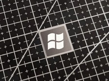 5 x Black & Silver Windows XP Stickers For The Computer Case picture