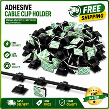 Cable Clips Self-Adhesive Cord Management Wire Holder Organizer Clamp US picture