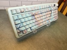 Solakaka A99 Pro Mechanical Keyboard: Mint Marble PBT Keycaps.  picture