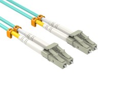 25m OM4 LC to LC UPC Duplex Corning Fiber Optic Cable Multimode 50/125 LSZH/O... picture